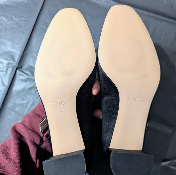 J. Crew Millie Mary Jane Heels in Satin and Leather Size 6 NWT - Picture 3 of 6